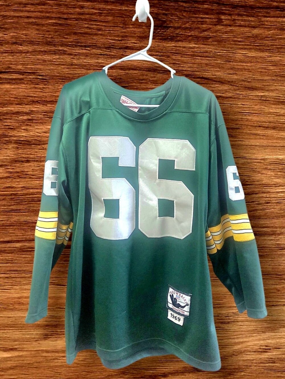 Number 66 GREEN BAY PACKERS Mitch & Ness NFL Throwbacks Jersey 1969